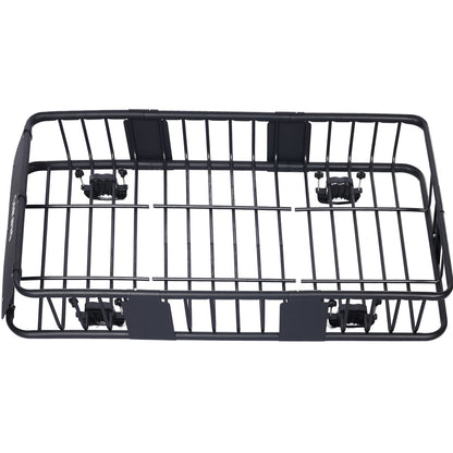 Rooftop Cargo Carrier BasketMotoring Roof RackTop Mount Roof Rack 64black steel