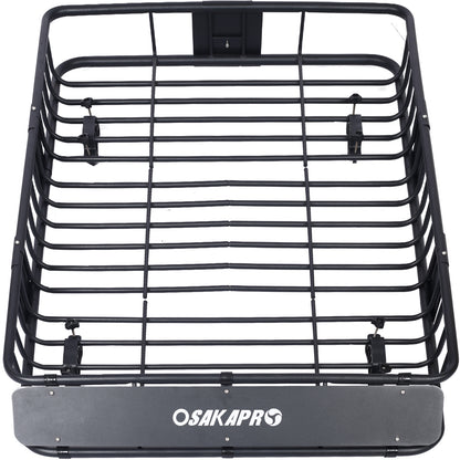 Rooftop Cargo Carrier BasketMotoring Roof RackTop Mount Roof Rack 64black steel