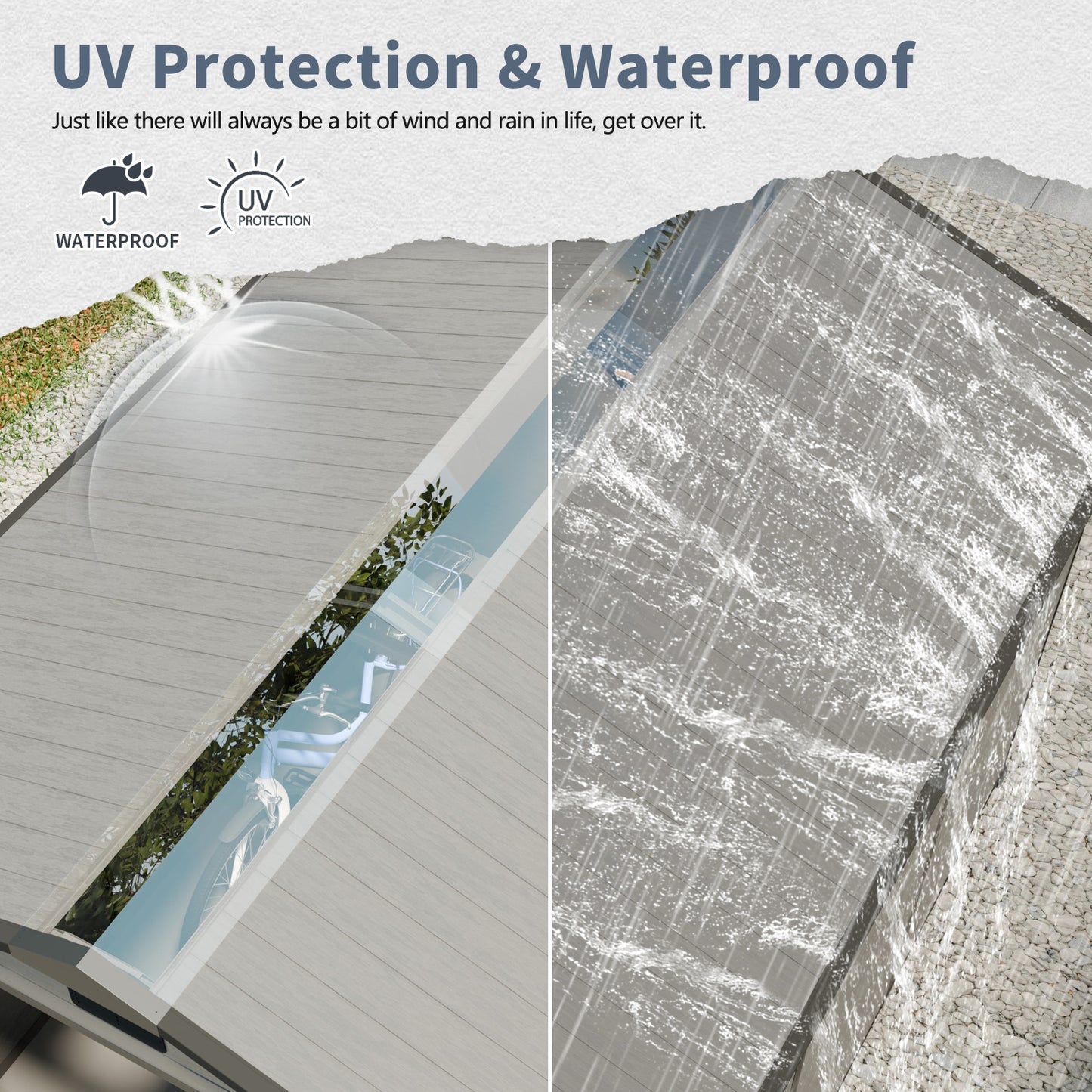 8x10 FT Plastic Outdoor Storage Shed - Lockable Resin Tool Shed with Window & Floor, Dark Gray