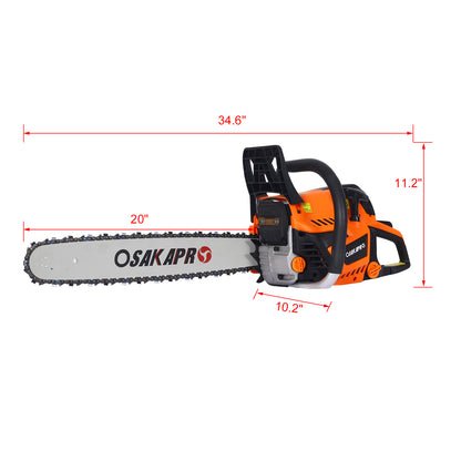 Chainsaw gas  20inch ,58cc Gasoline Chain Saw for Trees ,Wood Cutting 2-cycle EPA Compliant