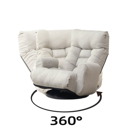 Adjustable head and waist, game chair, lounge chair in the living room, 360 degree rotatable sofa chair,Rotatable seat Leisure Chair deck chair,Leisure sofa and lounge chair combination