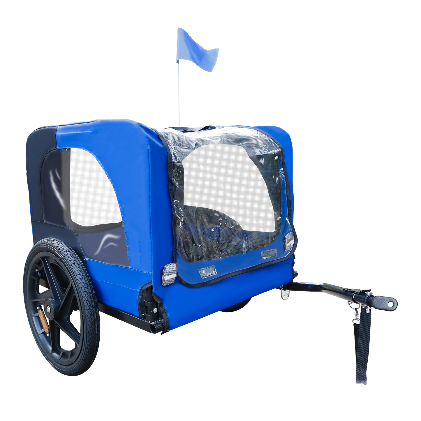 Pet Bike Trailer Dog Cart for Bicycle,Suitable for Small and Medium Pets, Easy Folding Cart Frame, Quick Release Wheel, Non-Slip Floor, Internal Leash