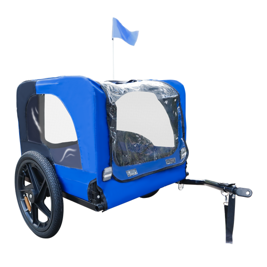 Pet Bike Trailer Dog Cart for Bicycle,Suitable for Small and Medium Pets, Easy Folding Cart Frame, Quick Release Wheel, Non-Slip Floor, Internal Leash