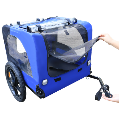 Pet Bike Trailer Dog Cart for Bicycle,Suitable for Small and Medium Pets, Easy Folding Cart Frame, Quick Release Wheel, Non-Slip Floor, Internal Leash