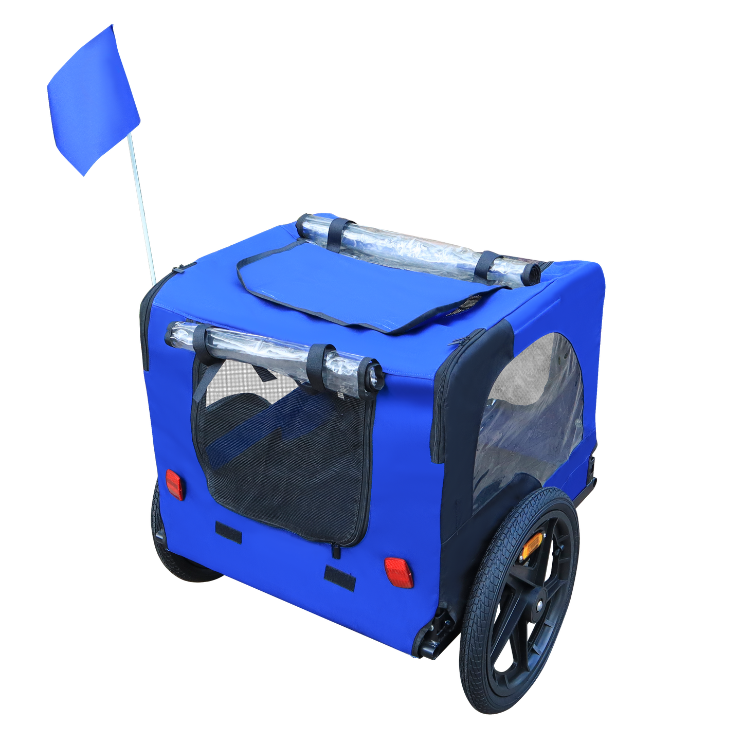 Pet Bike Trailer Dog Cart for Bicycle,Suitable for Small and Medium Pets, Easy Folding Cart Frame, Quick Release Wheel, Non-Slip Floor, Internal Leash