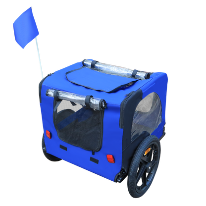 Pet Bike Trailer Dog Cart for Bicycle,Suitable for Small and Medium Pets, Easy Folding Cart Frame, Quick Release Wheel, Non-Slip Floor, Internal Leash