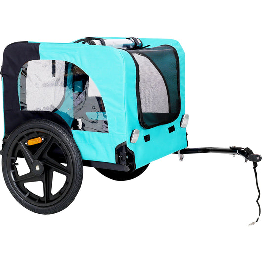 Pet Bike Trailer Dog Cart for Bicycle,Suitable for Small and Medium Pets, Easy Folding Cart Frame, Quick Release Wheel, Non-Slip Floor, Internal Leash