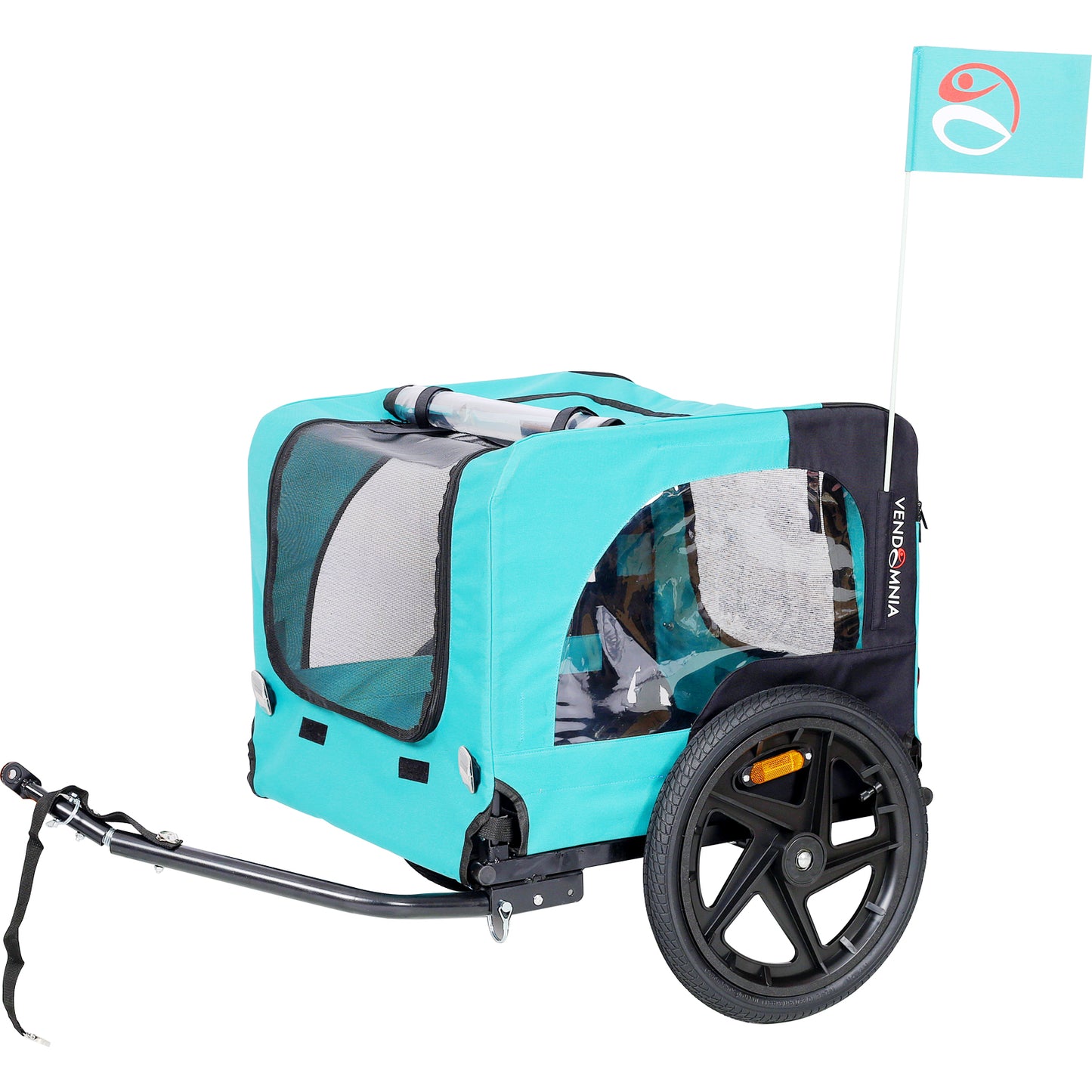 Pet Bike Trailer Dog Cart for Bicycle,Suitable for Small and Medium Pets, Easy Folding Cart Frame, Quick Release Wheel, Non-Slip Floor, Internal Leash