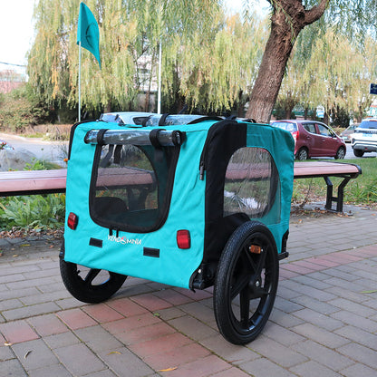 Pet Bike Trailer Dog Cart for Bicycle,Suitable for Small and Medium Pets, Easy Folding Cart Frame, Quick Release Wheel, Non-Slip Floor, Internal Leash