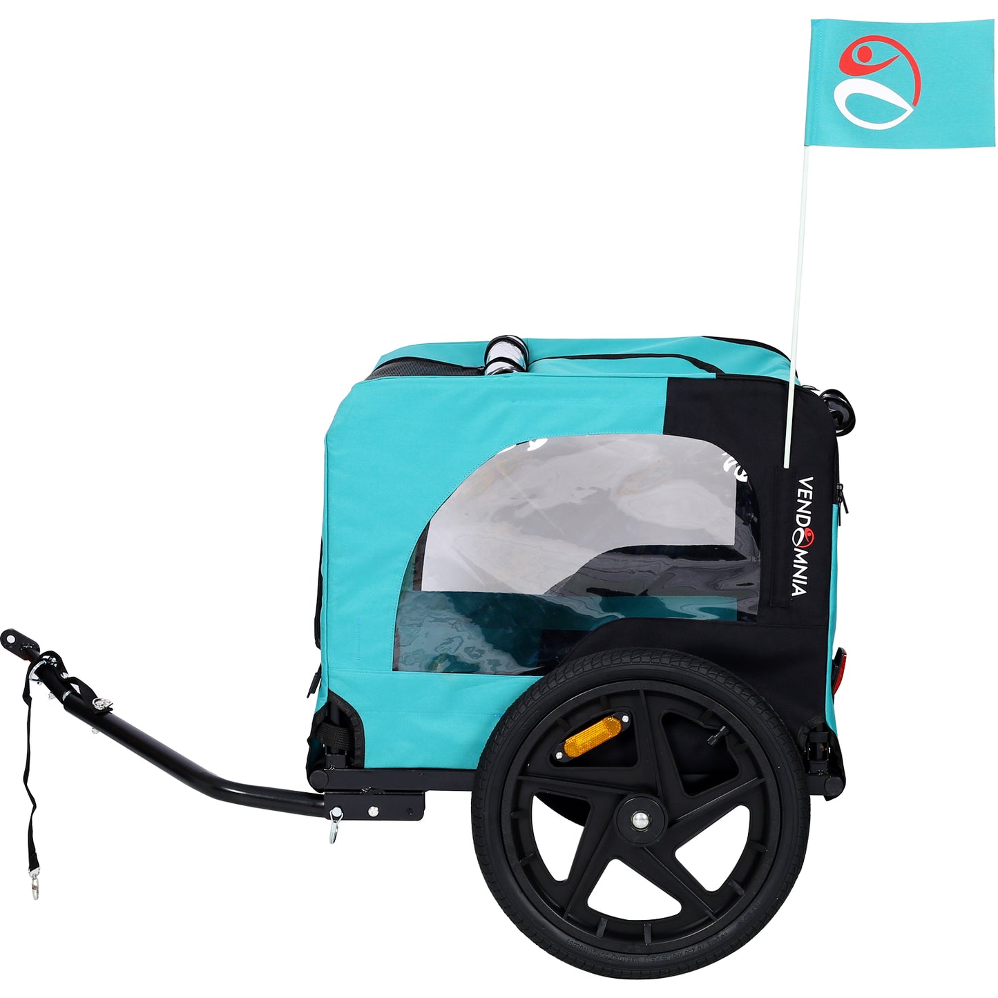 Pet Bike Trailer Dog Cart for Bicycle,Suitable for Small and Medium Pets, Easy Folding Cart Frame, Quick Release Wheel, Non-Slip Floor, Internal Leash