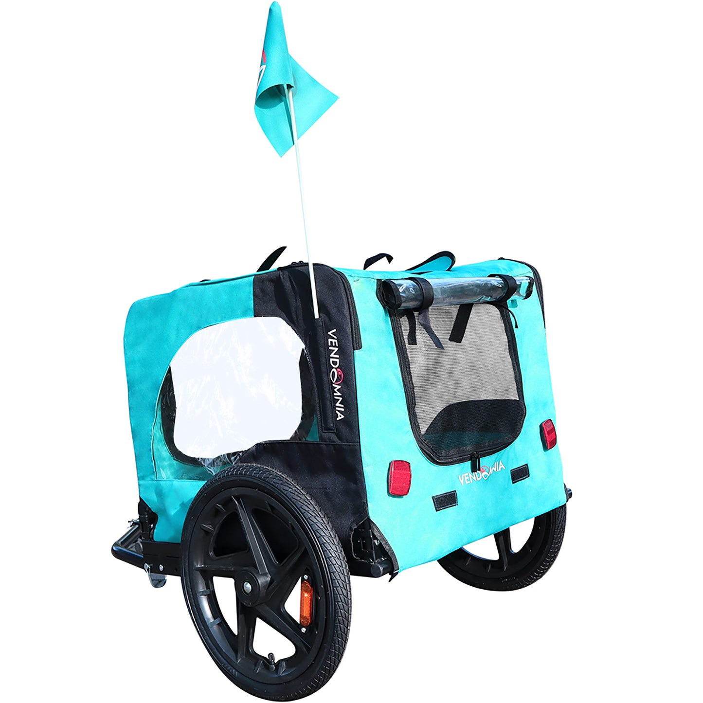 Pet Bike Trailer Dog Cart for Bicycle,Suitable for Small and Medium Pets, Easy Folding Cart Frame, Quick Release Wheel, Non-Slip Floor, Internal Leash