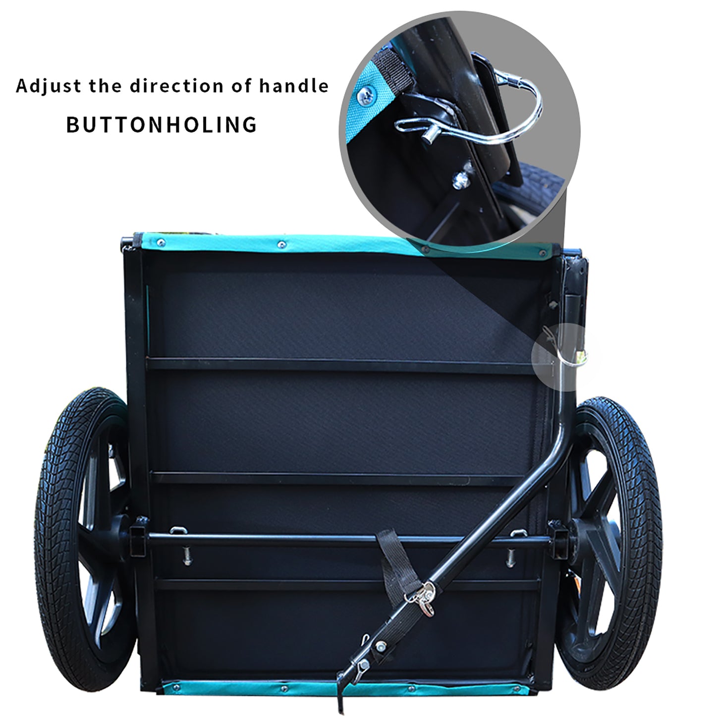 Pet Bike Trailer Dog Cart for Bicycle,Suitable for Small and Medium Pets, Easy Folding Cart Frame, Quick Release Wheel, Non-Slip Floor, Internal Leash