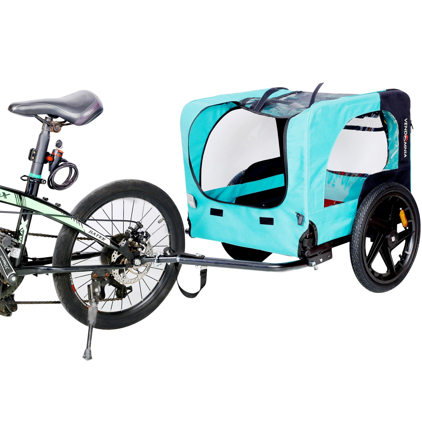 Pet Bike Trailer Dog Cart for Bicycle,Suitable for Small and Medium Pets, Easy Folding Cart Frame, Quick Release Wheel, Non-Slip Floor, Internal Leash