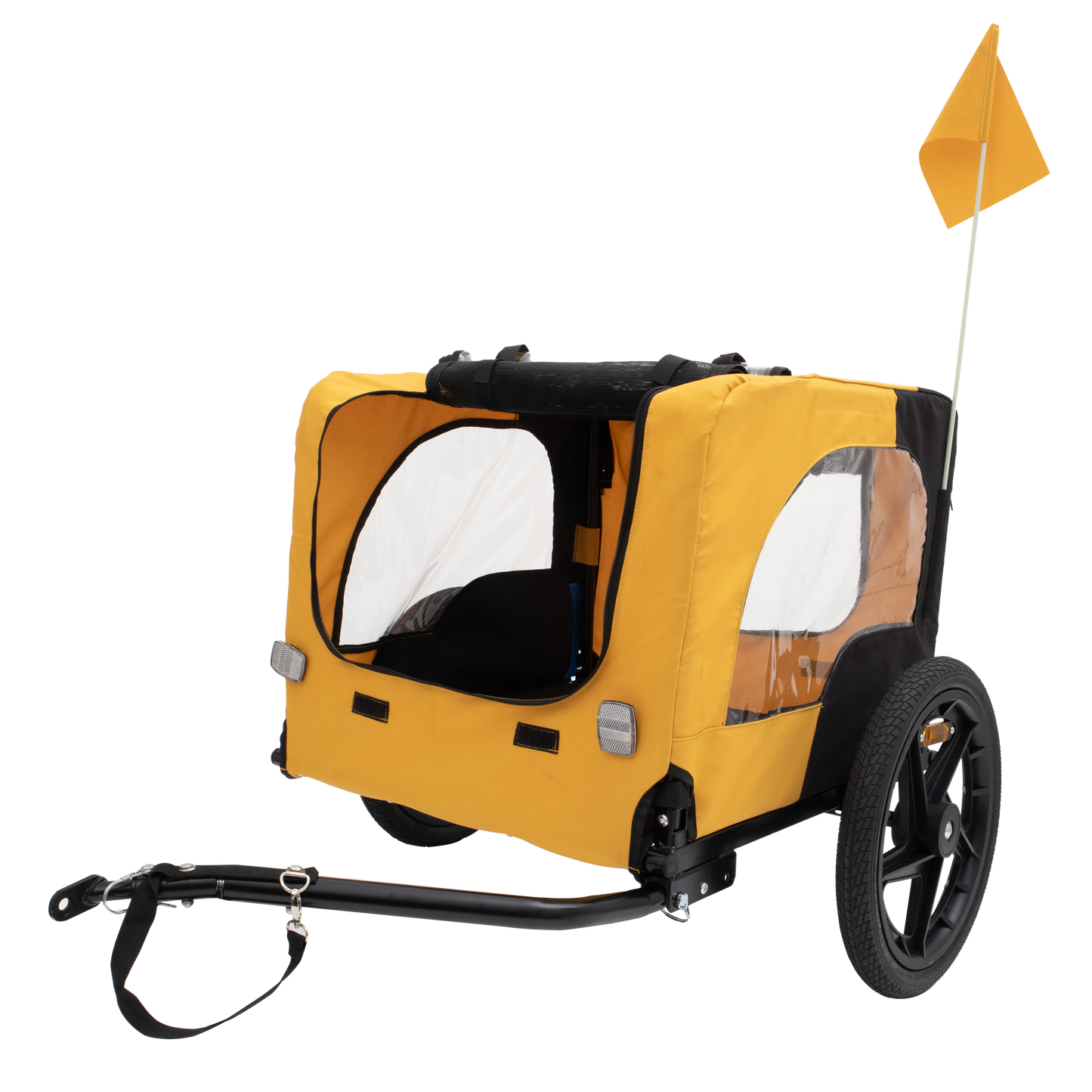 Pet Bike Trailer Dog Cart for Bicycle,Suitable for Small and Medium Pets, Easy Folding Cart Frame, Quick Release Wheel, Non-Slip Floor, Internal Leash