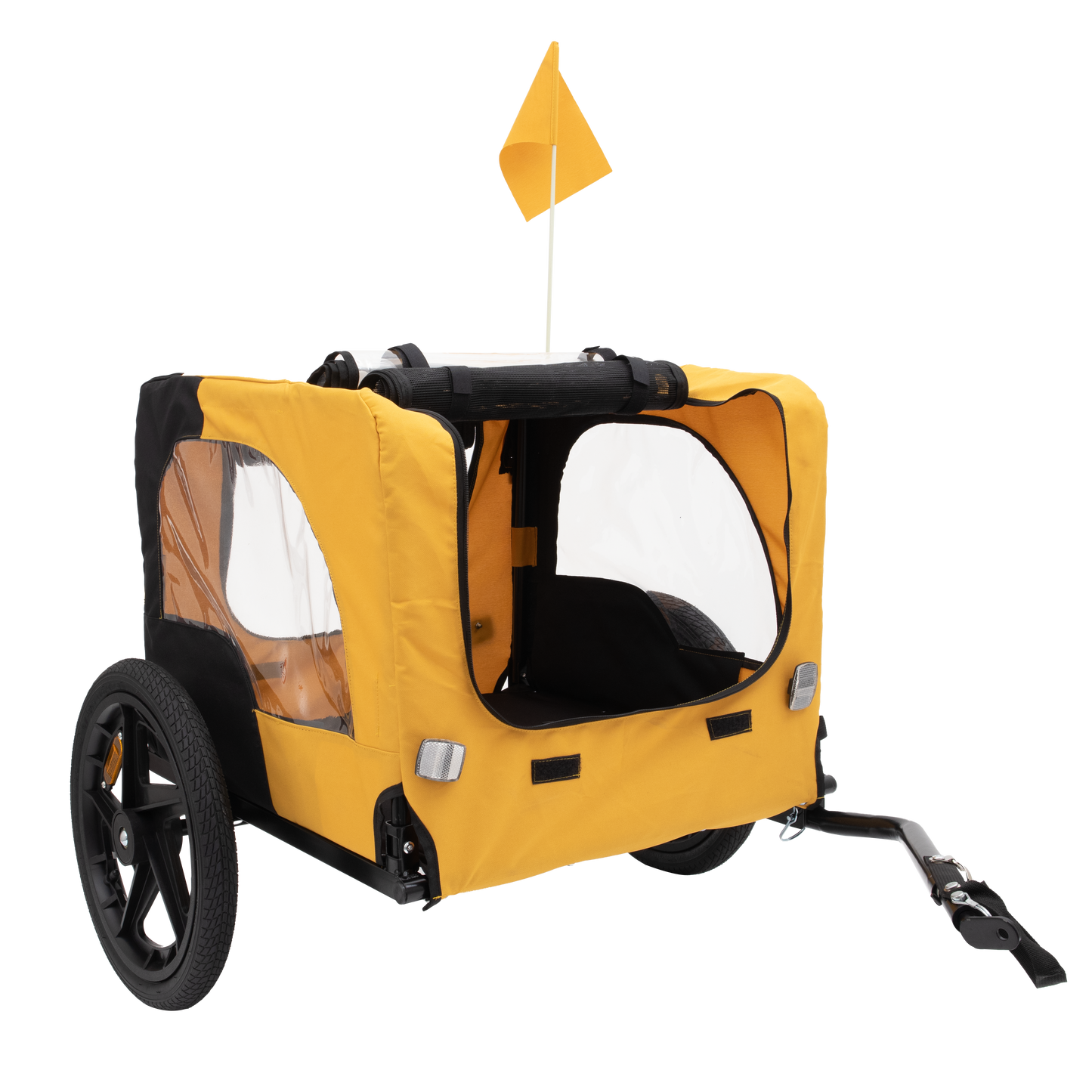 Pet Bike Trailer Dog Cart for Bicycle,Suitable for Small and Medium Pets, Easy Folding Cart Frame, Quick Release Wheel, Non-Slip Floor, Internal Leash