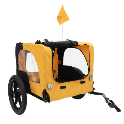 Pet Bike Trailer Dog Cart for Bicycle,Suitable for Small and Medium Pets, Easy Folding Cart Frame, Quick Release Wheel, Non-Slip Floor, Internal Leash
