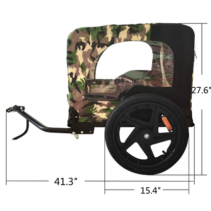 Pet Bike Trailer Dog Cart for Bicycle,Suitable for Small and Medium Pets, Easy Folding Cart Frame, Quick Release Wheel, Non-Slip Floor, Internal Leash