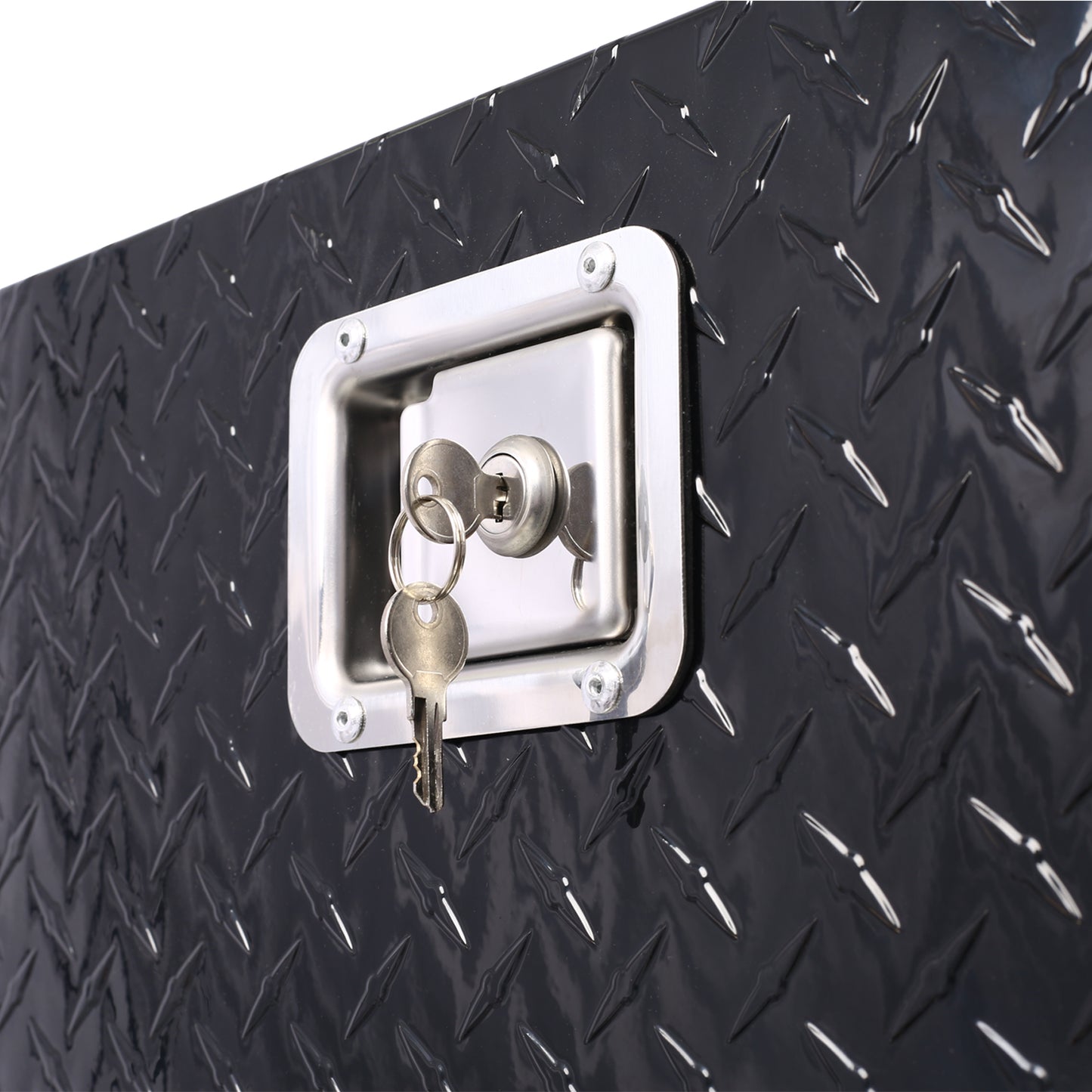 29inch Aluminum tool box,heavy duty truck bed tool box,outdoor trailer pickup storage tool box,RV storage organizer,underbody box w/lock keys,black 29x16.5x18.5inch