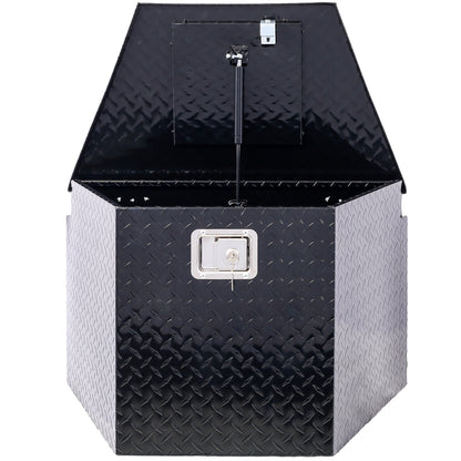 29inch Aluminum tool box,heavy duty truck bed tool box,outdoor trailer pickup storage tool box,RV storage organizer,underbody box w/lock keys,black 29x16.5x18.5inch