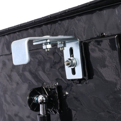 29inch Aluminum tool box,heavy duty truck bed tool box,outdoor trailer pickup storage tool box,RV storage organizer,underbody box w/lock keys,black 29x16.5x18.5inch