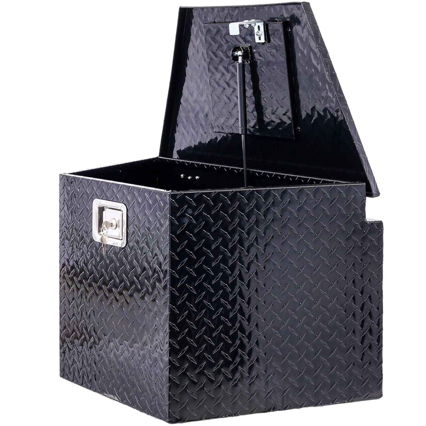29inch Aluminum tool box,heavy duty truck bed tool box,outdoor trailer pickup storage tool box,RV storage organizer,underbody box w/lock keys,black 29x16.5x18.5inch