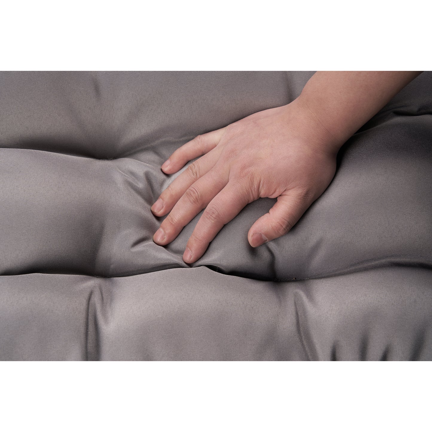 Outdoor Garden Rattan Egg Swing Chair Hanging Chair Wood+Light Gray