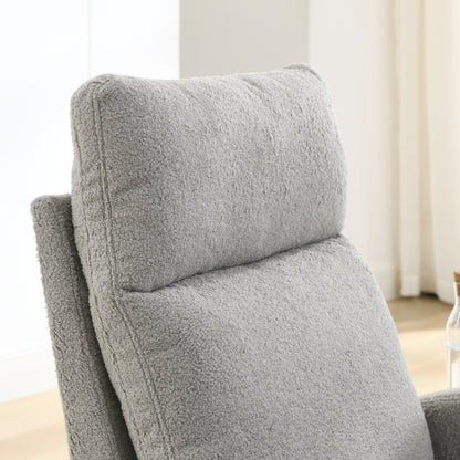 Welike 27.6"W Modern Accent High Backrest Living Room Lounge Arm Rocking Chair, Two Side Pocket