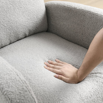 Welike 27.6"W Modern Accent High Backrest Living Room Lounge Arm Rocking Chair, Two Side Pocket