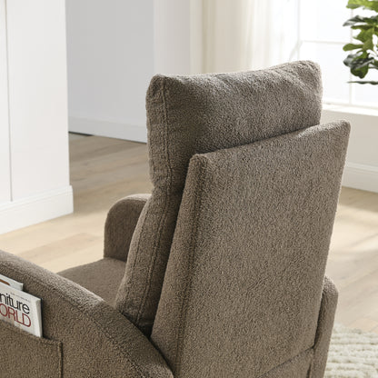 Welike 27.6"W Modern Accent High Backrest Living Room Lounge Arm Rocking Chair, Two Side Pocket