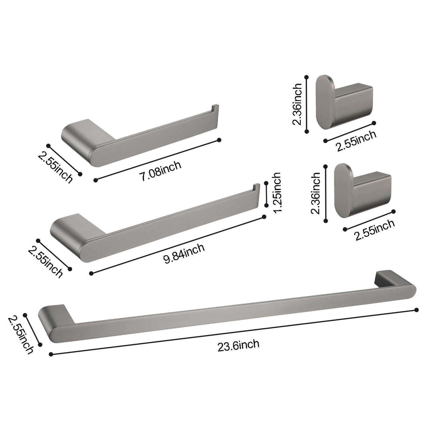5- Piece Bathroom Hardware Set