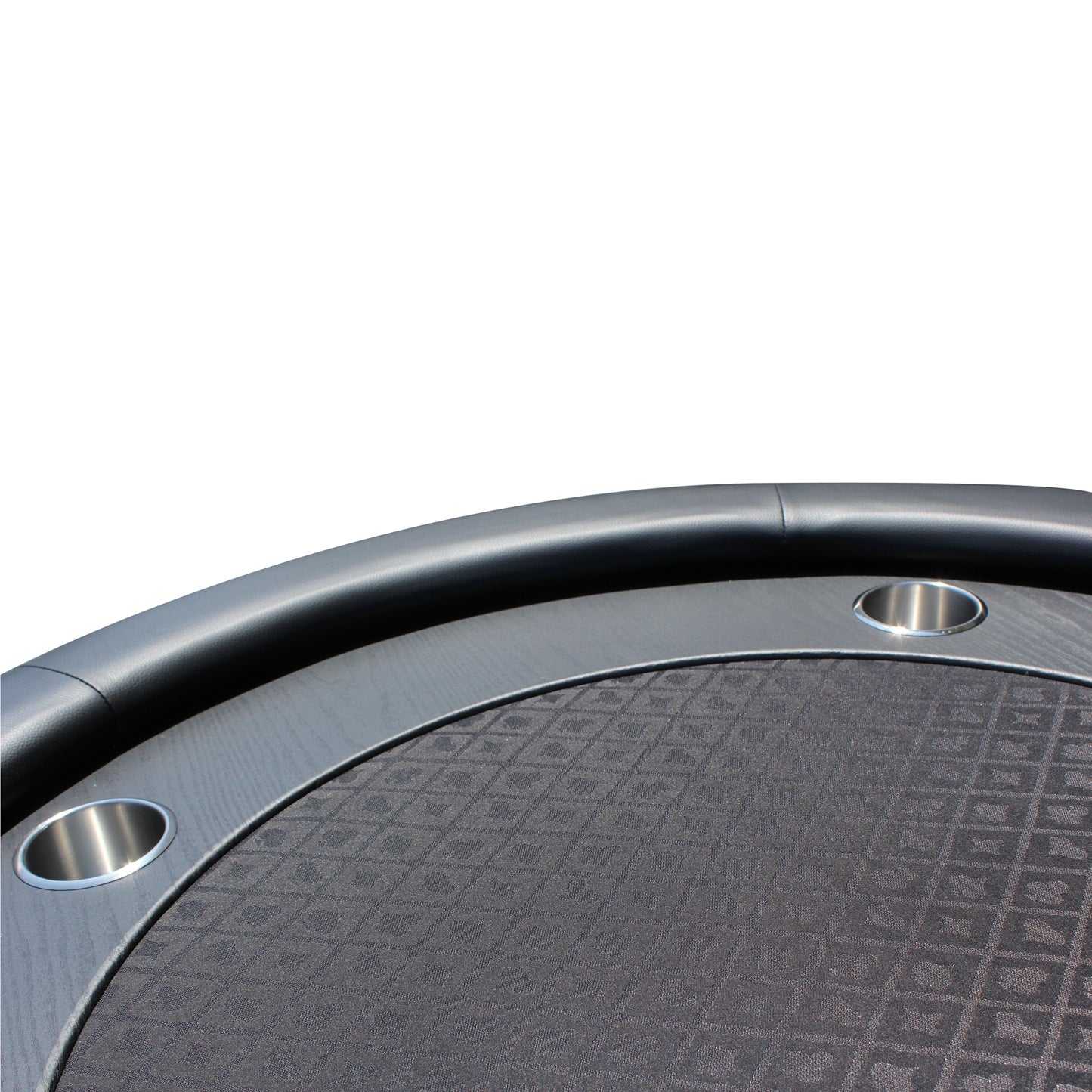 96" Poker Table 10-Player for Casino Game Texas Holdem Elite Oval Black Waterproof Felt with Racetrack