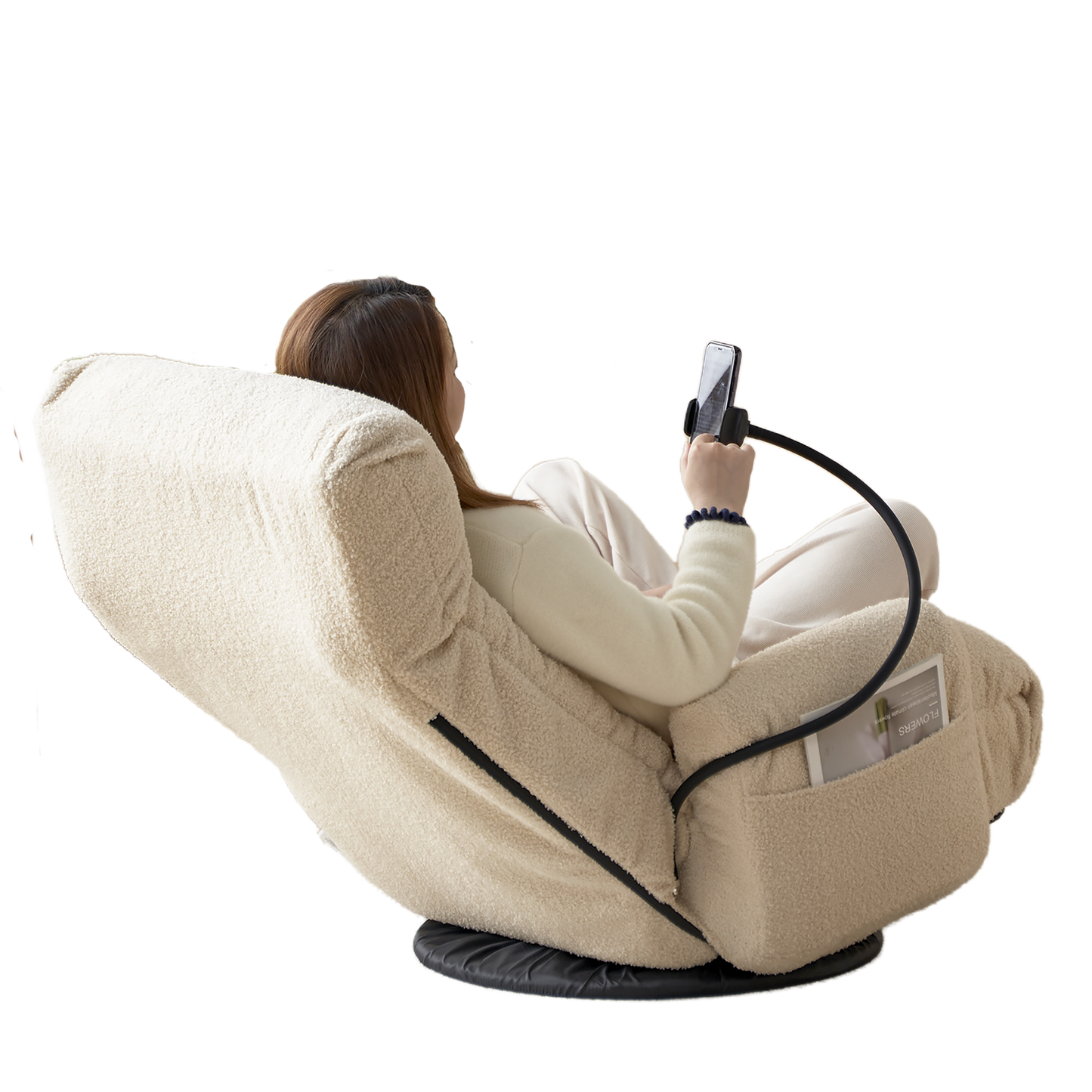 Adjustable head and waist, game chair, lounge chair in the living room, 360 degree rotatable sofa chair,Rotatable seat Leisure Chair deck chair