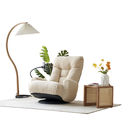 Adjustable head and waist, game chair, lounge chair in the living room, 360 degree rotatable sofa chair,Rotatable seat Leisure Chair deck chair