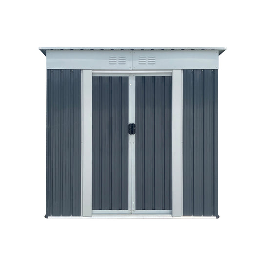 Outdoor Storage Sheds 6FTx4FT Pent Roof Grey
