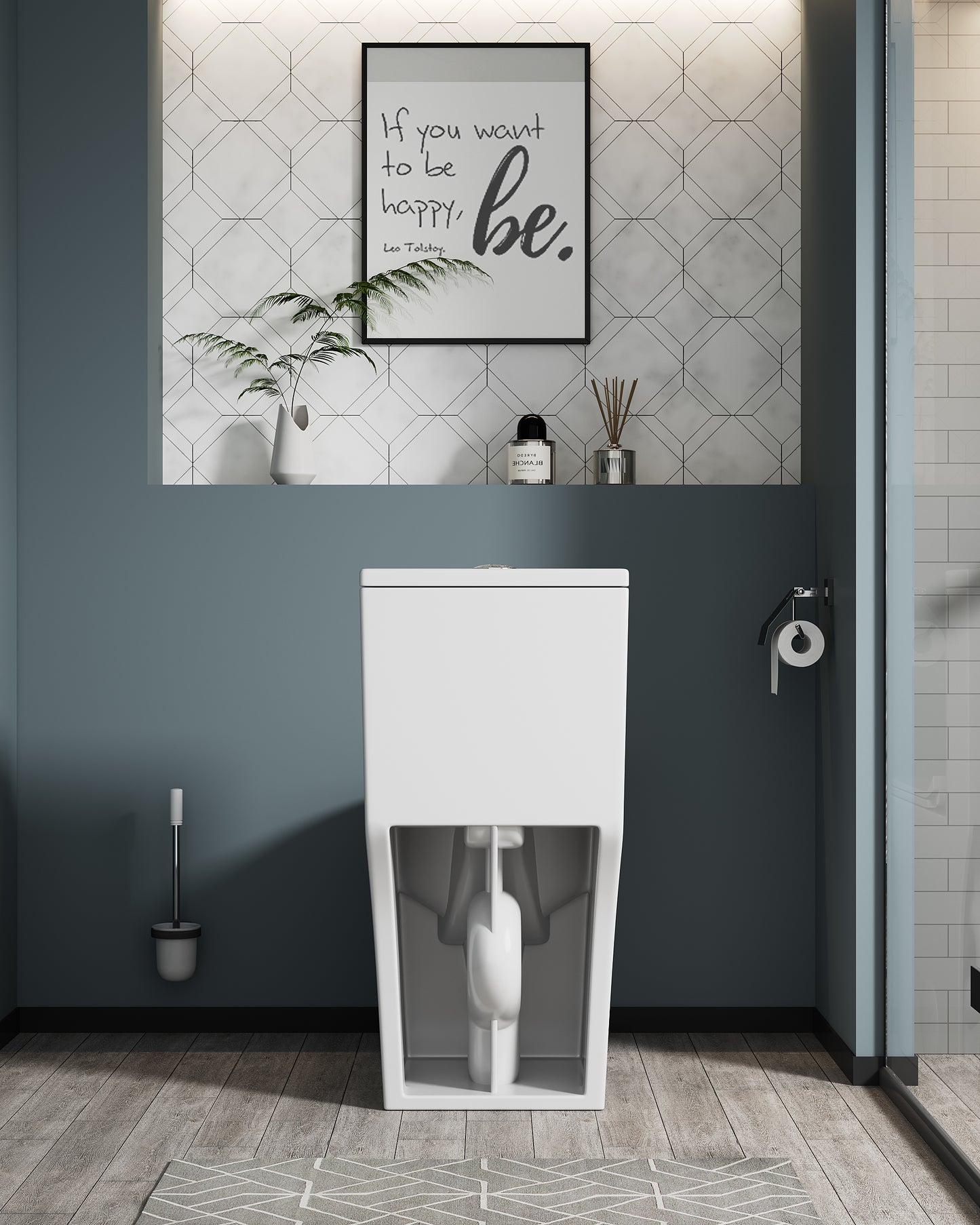 1.1/1.6 GPF Elongated Comfort Height Floor Mounted One-Piece Toilet, CUPC Certified, WaterSense Cetified, Ceramic, White Color, Soft Close Seat