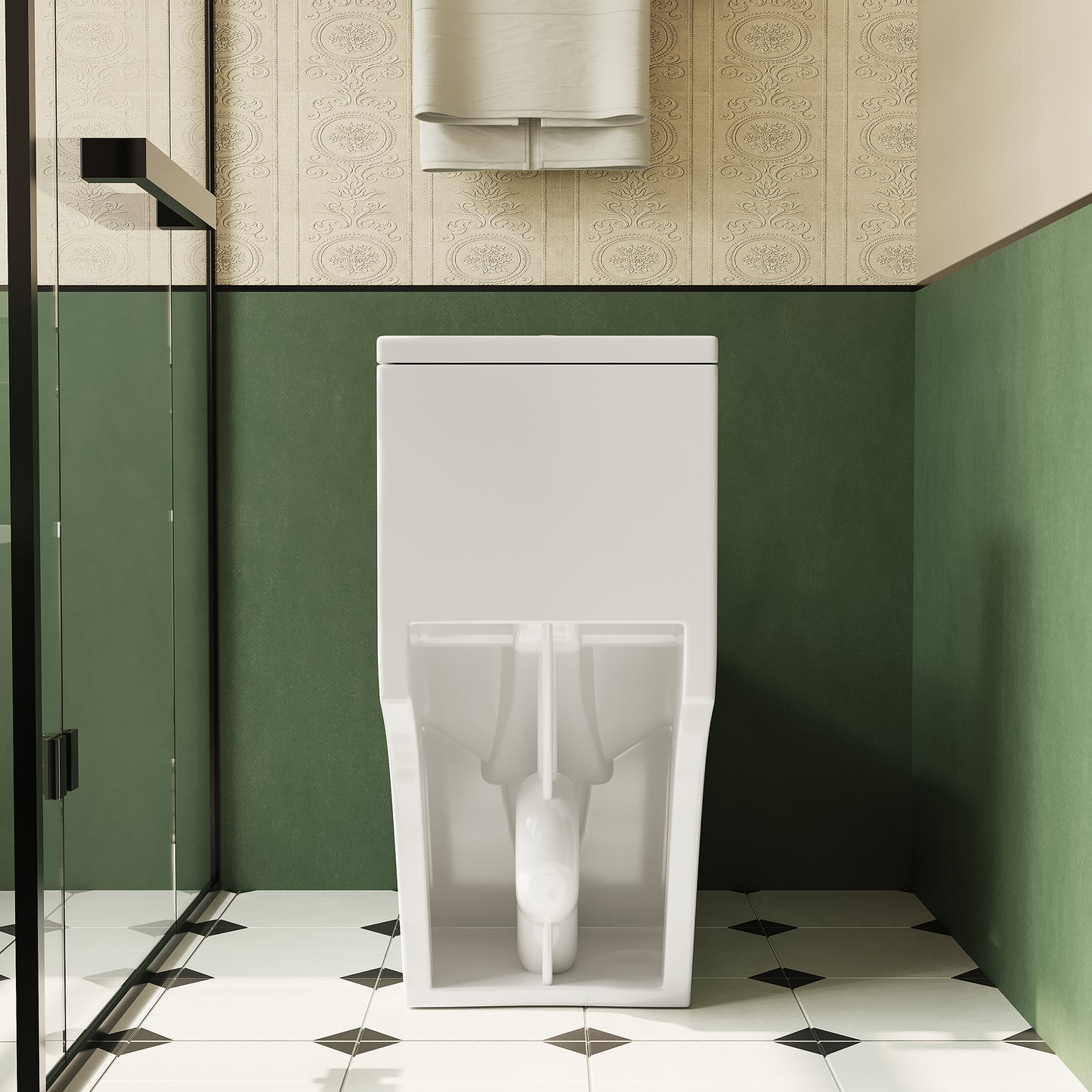 1.1/1.6 GPF Elongated Comfort Height Floor Mounted One-Piece Toilet , CUPC Certified, WaterSense Cetified, Ceramic, White Color, Soft Close Seat