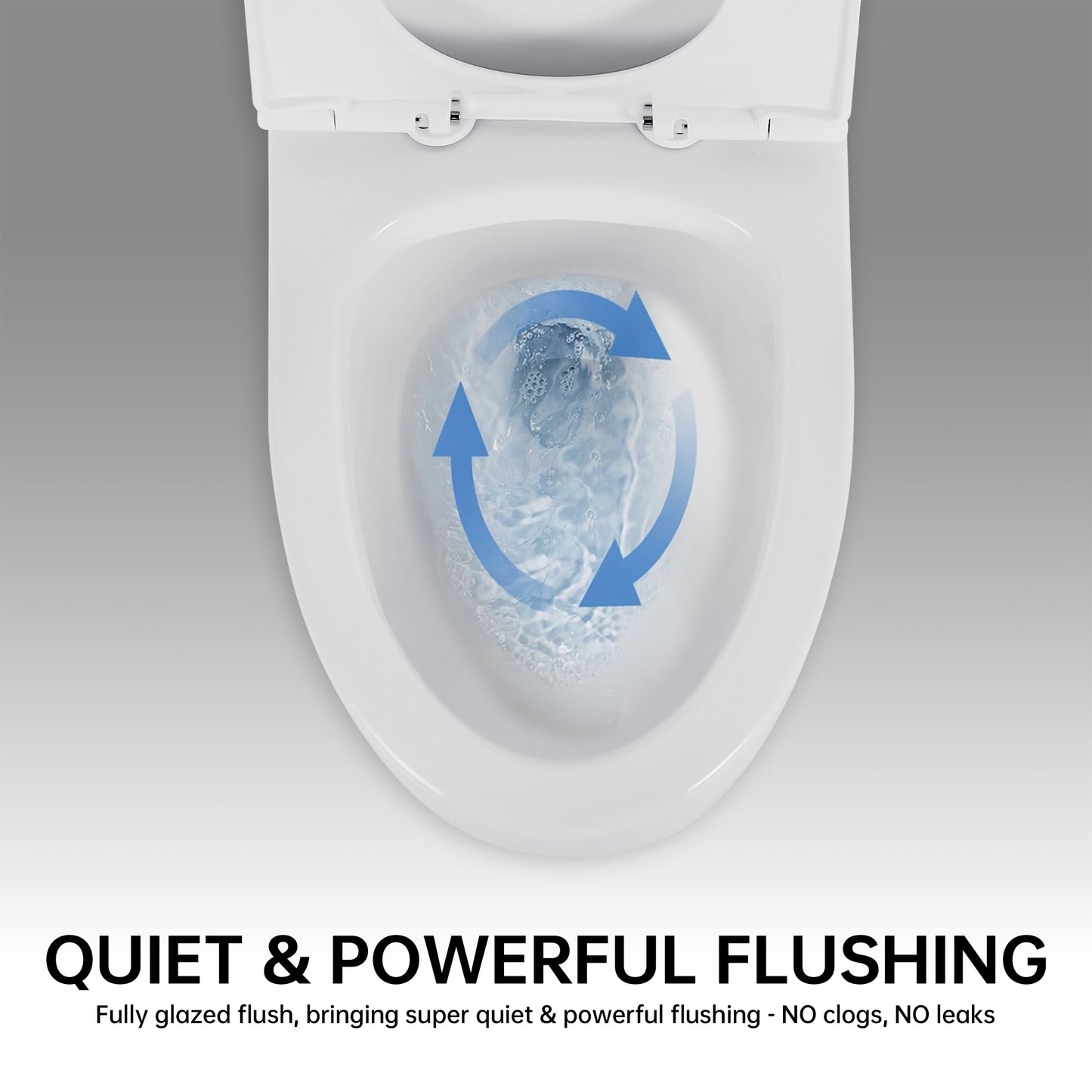 1.1/1.6 GPF Elongated Comfort Height Floor Mounted One-Piece Toilet , CUPC Certified, WaterSense Cetified, Ceramic, White Color, Soft Close Seat