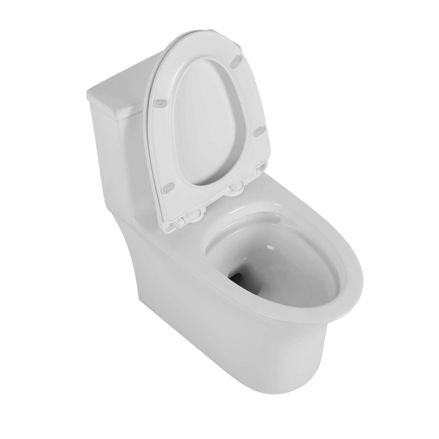 1.1/1.6 GPF Elongated Comfort Height Floor Mounted One-Piece Toilet, CUPC Certified, WaterSense Cetified, Ceramic, White Color, Soft Close Seat