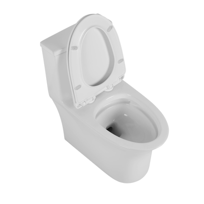 1.1/1.6 GPF Elongated Comfort Height Floor Mounted One-Piece Toilet, CUPC Certified, WaterSense Cetified, Ceramic, White Color, Soft Close Seat