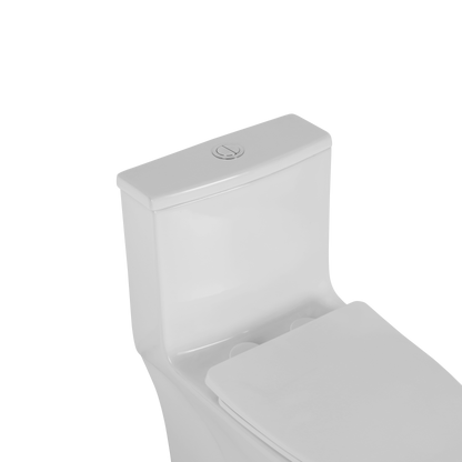 1.1/1.6 GPF Elongated Comfort Height Floor Mounted One-Piece Toilet, CUPC Certified, WaterSense Cetified, Ceramic, White Color, Soft Close Seat