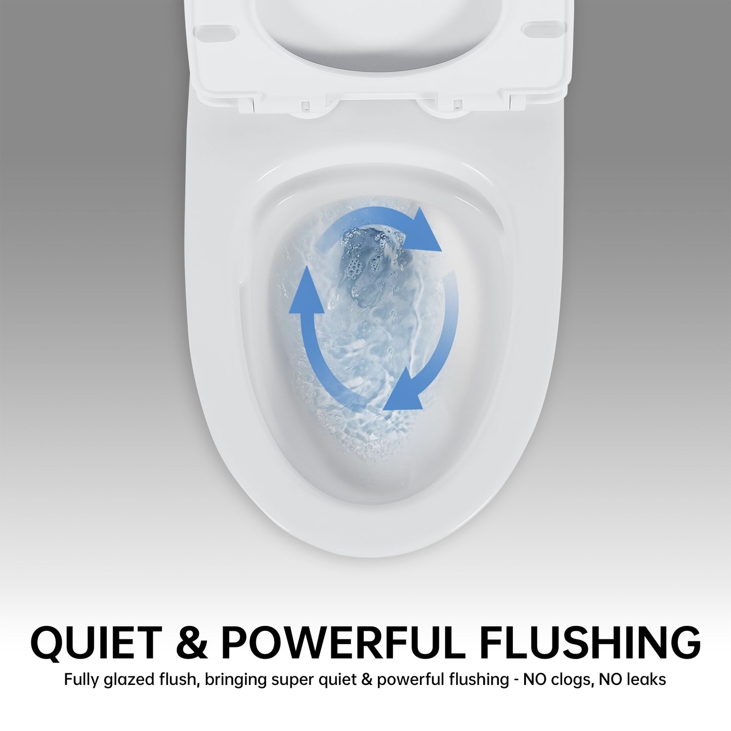 1.1/1.6 GPF Elongated Comfort Height Floor Mounted One-Piece Toilet, CUPC Certified, WaterSense Cetified, Ceramic, White Color, Soft Close Seat