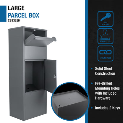Large Single Compartment Locking Parcel Drop Box