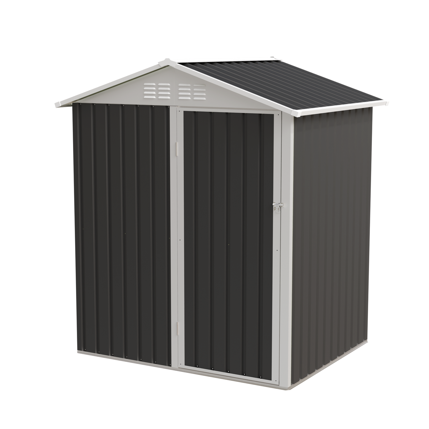 5.4x4.27 FT Outdoor Storage Shed with Hinge Door Metal Garden Sheds for Backyard, Patio,Lawn,Utility & Bike Storage