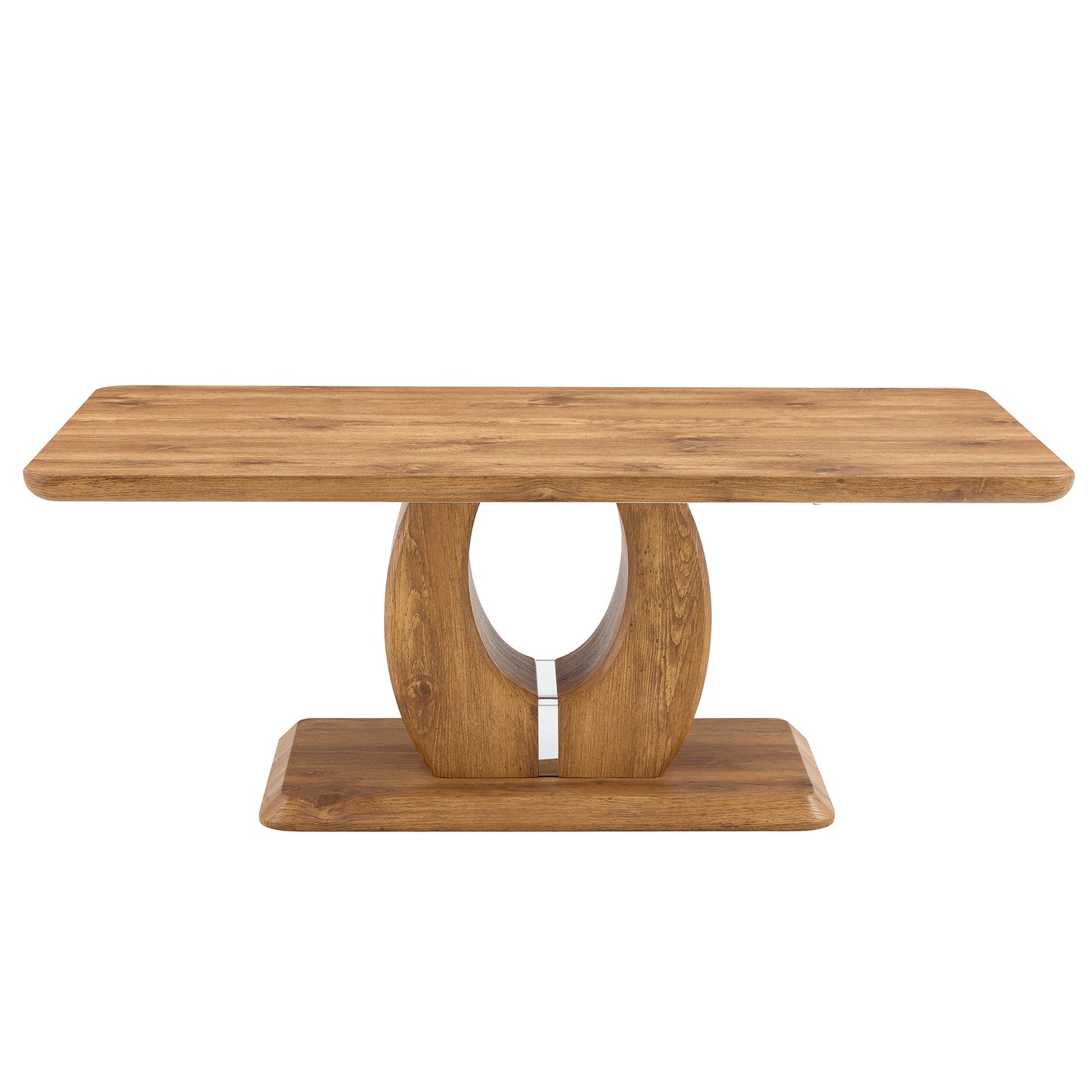 Modern simple luxury rectangular coffee table in wood color. The computer desk. The game table. Suitable for dining room, living room, terrace, kitchen. 47 "x 25.6" 18"