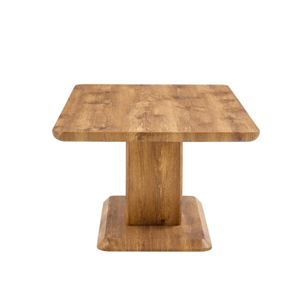 Modern simple luxury rectangular coffee table in wood color. The computer desk. The game table. Suitable for dining room, living room, terrace, kitchen. 47 "x 25.6" 18"