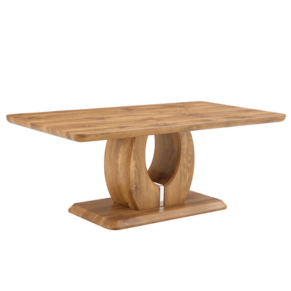 Modern simple luxury rectangular coffee table in wood color. The computer desk. The game table. Suitable for dining room, living room, terrace, kitchen. 47 "x 25.6" 18"