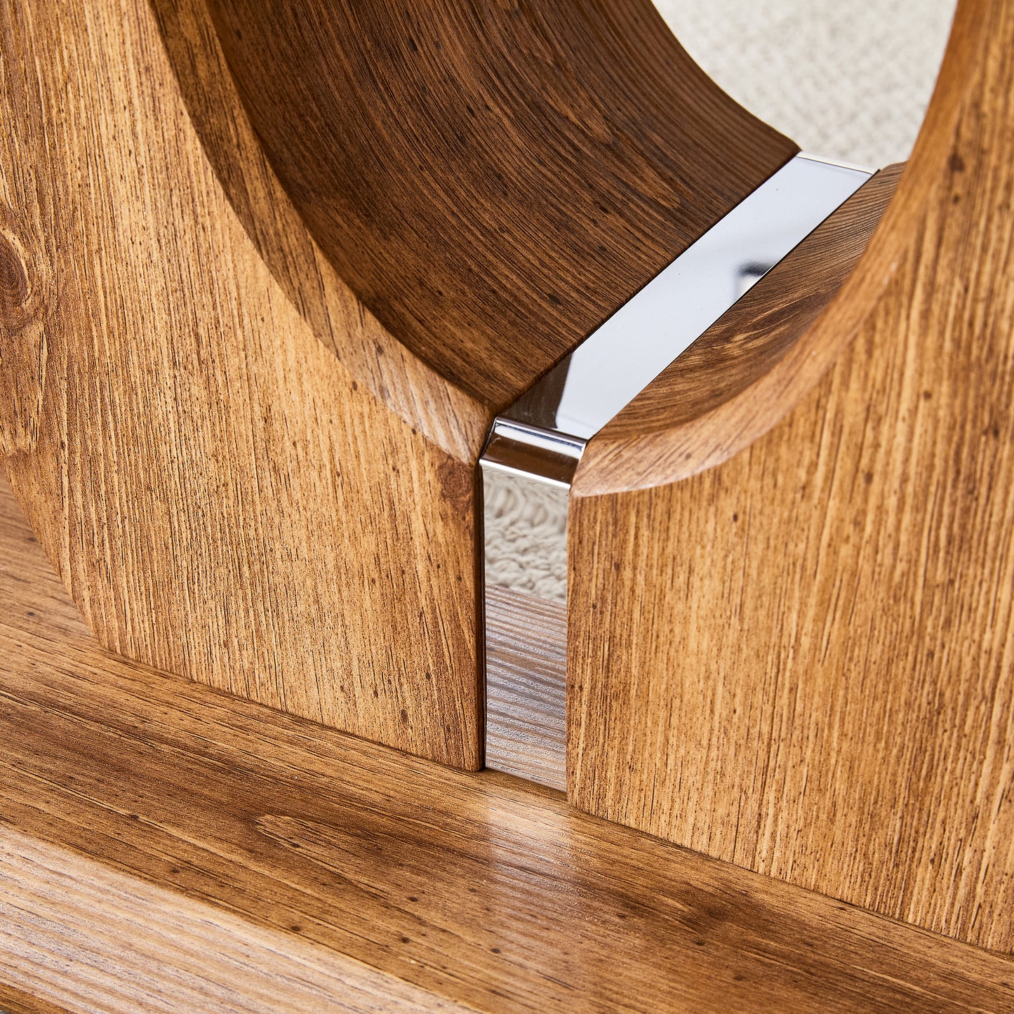 Modern simple luxury rectangular coffee table in wood color. The computer desk. The game table. Suitable for dining room, living room, terrace, kitchen. 47 "x 25.6" 18"