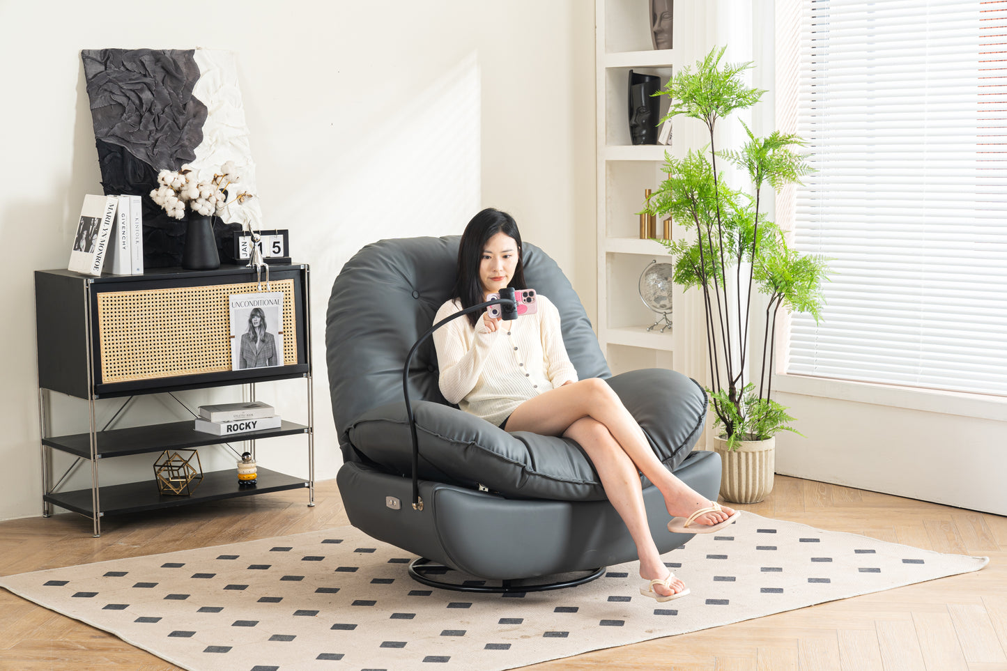 Power Recliner Swivel Glider USB Charger With Bluetooth Music Player Different Function Sleep Working Game and Leisure Model