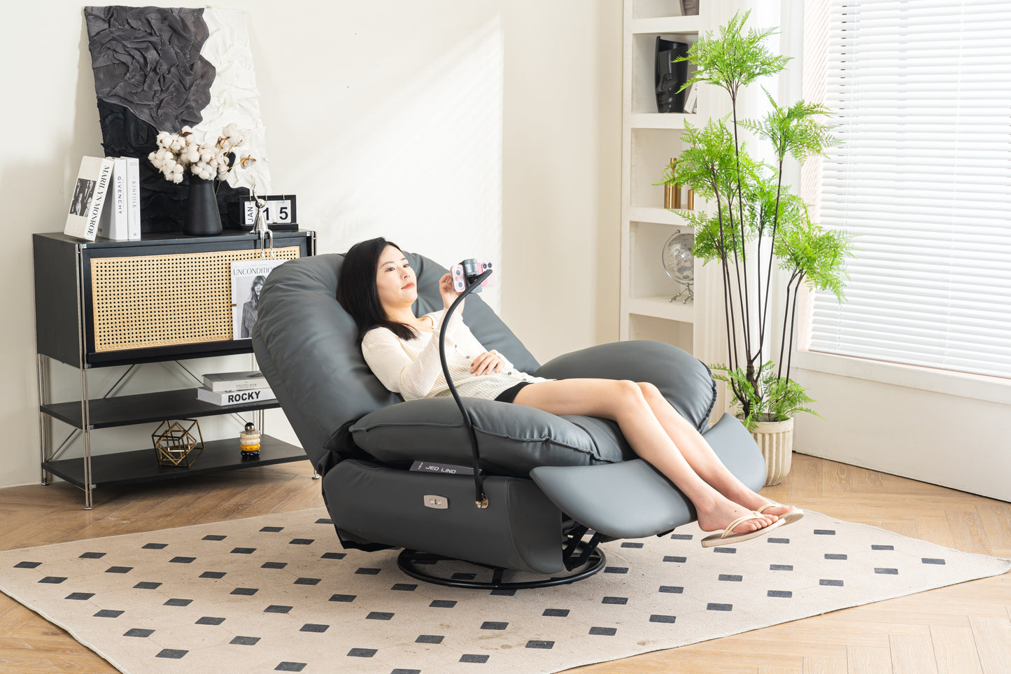 Power Recliner Swivel Glider USB Charger With Bluetooth Music Player Different Function Sleep Working Game and Leisure Model