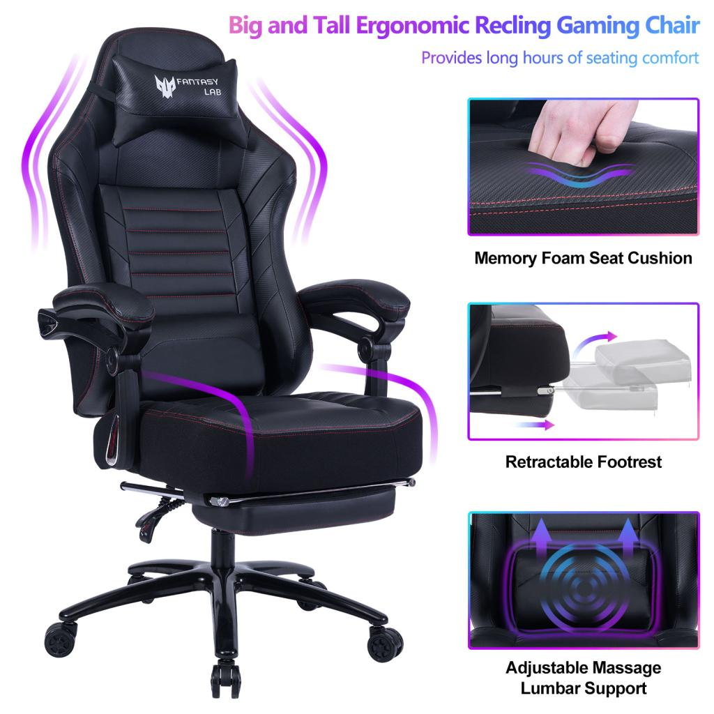 Vanbow.Seat Height Adjustable Swivel Racing Office Computer Ergonomic Video Game Chair